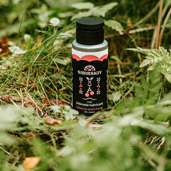 Анальный лубрикант на водной основе SIBIRSKIY с ароматом вишни и табака - 100 мл.