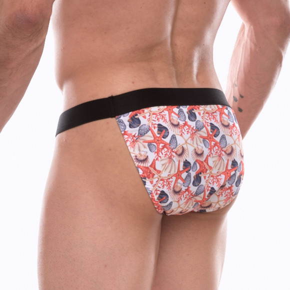 Мужские трусы-танга с принтом в виде ракушек Мужские трусы-танга с принтом в виде ракушек