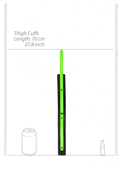 Набор для бондажа Thigh Cuffs with Belt and Handcuffs - размер S-M