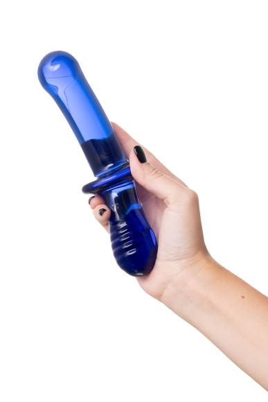 Синий двусторонний стеклянный фаллоимитатор Double Crystal - 19,5 см. Синий двусторонний стеклянный фаллоимитатор Double Crystal - 19,5 см.