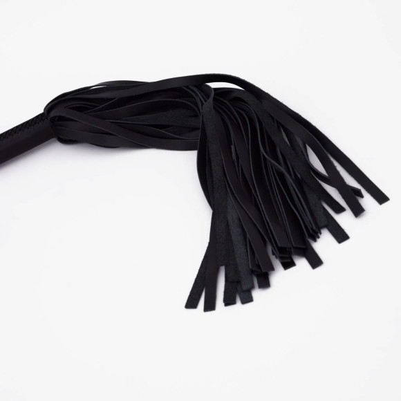 Черный кожаный флоггер - 45 см.