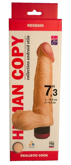 Телесный вибромассажёр HUMAN COPY 7,3 - 18,5 см. Телесный вибромассажёр HUMAN COPY 7,3 - 18,5 см.