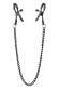 Черные зажимы на соски на цепочке Deluxe Nipple Clamps