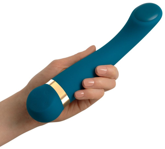 Бирюзовый вибромассажер с температурными режимами Hot n Cold Vibrator - 21,6 см. Бирюзовый вибромассажер с температурными режимами Hot n Cold Vibrator - 21,6 см.