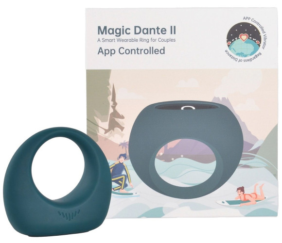 Бирюзовое эрекционное smart-кольцо Magic Motion Dante II Бирюзовое эрекционное smart-кольцо Magic Motion Dante II