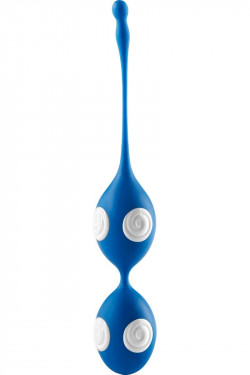 Стильные голубые вагинальные шарики Love Balls Стильные голубые вагинальные шарики Love Balls