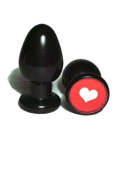 Анальная пробка с изображением  Сердечко  - 8 см.