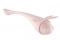 Розовый вибратор в форме стрекозы Liebelulla Rosa H с подогревом - 18 см.