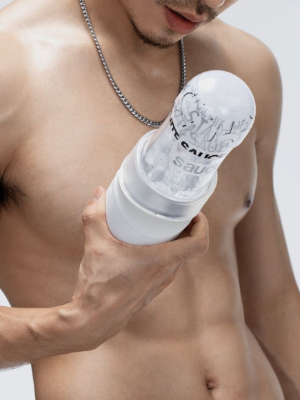 Белый автоматический мастурбатор Extra Sauce