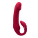 Красный вибратор Indira c гибким стимулятором клитора и нагревом - 18 см. Красный вибратор Indira c гибким стимулятором клитора и нагревом - 18 см.