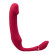 Красный вибратор Indira c гибким стимулятором клитора и нагревом - 18 см. Красный вибратор Indira c гибким стимулятором клитора и нагревом - 18 см.