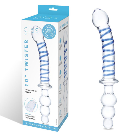 Двухсторонний стеклянный фаллоимитатор Twister - 24 см. Двухсторонний стеклянный фаллоимитатор Twister - 24 см.