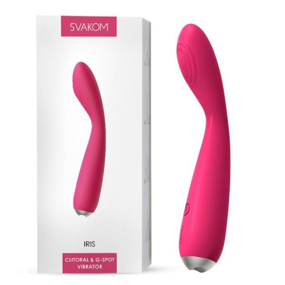 Ярко-розовый G-стимулятор IRIS Clitoral & G-spot Vibrator - 18 см. Ярко-розовый G-стимулятор IRIS Clitoral & G-spot Vibrator - 18 см.