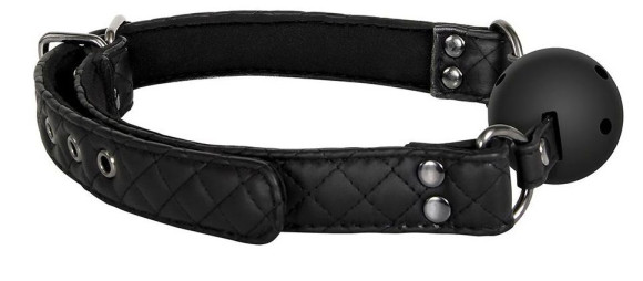 Черный кляп-шарик BALL GAG DIAMOND Черный кляп-шарик BALL GAG DIAMOND