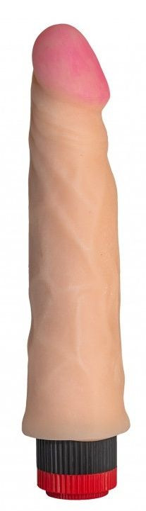 Телесный реалистичный вибратор №66 - 18,5 см. Телесный реалистичный вибратор №66 - 18,5 см.