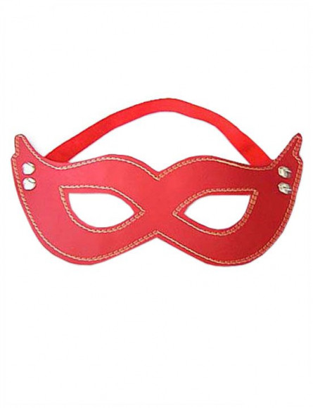 Красная кожаная маска CLASSIC