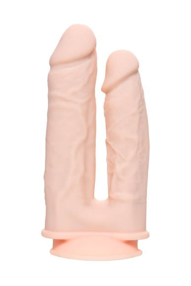 Телесный анально-вагинальный вибратор RealStick Silicone Jason M - 18 см. Телесный анально-вагинальный вибратор RealStick Silicone Jason M - 18 см.