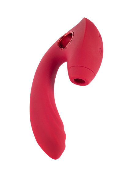 Красный вибратор с вакуум-волновым стимулятором клитора Grace Красный вибратор с вакуум-волновым стимулятором клитора Grace