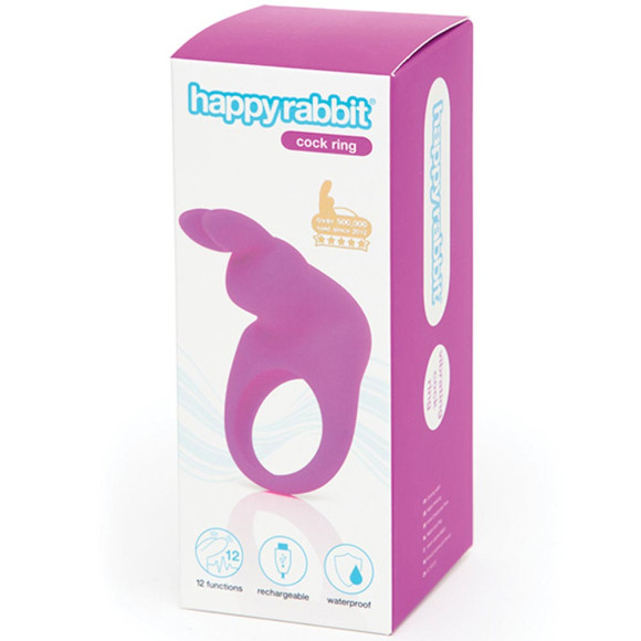 Фиолетовое эрекционное виброкольцо Happy Rabbit Rechargeable Rabbit Cock Ring Фиолетовое эрекционное виброкольцо Happy Rabbit Rechargeable Rabbit Cock Ring