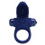 Синее эрекционное виброкольцо в клиторальной щеточкой
