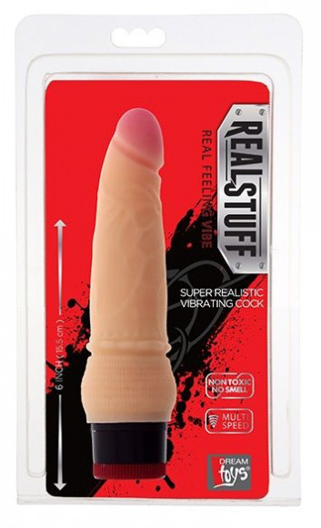 Вибратор-реалистик со встроенным пультом REALSTUFF 6INCH VIBRATOR - 15,5 см. Вибратор-реалистик со встроенным пультом REALSTUFF 6INCH VIBRATOR - 15,5 см.