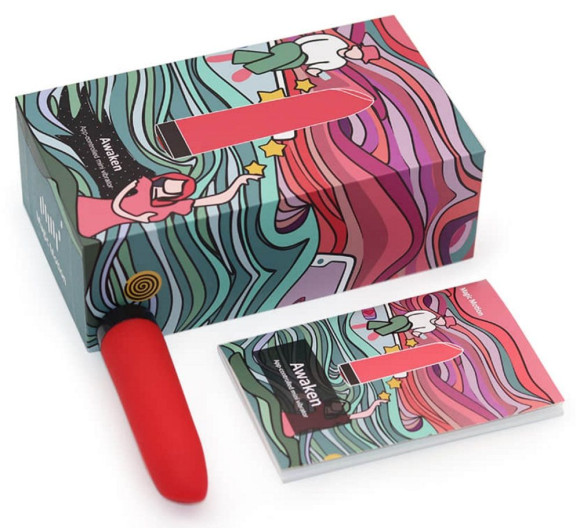 Красный мини-вибратор Awaken со скошенным кончиком - 10 см. Красный мини-вибратор Awaken со скошенным кончиком - 10 см.