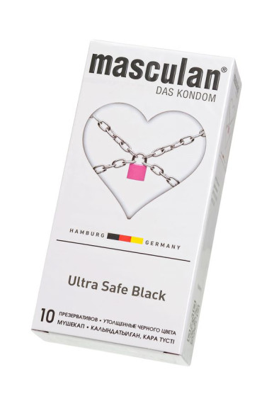 Ультрапрочные презервативы Masculan Ultra Safe Black - 10 шт. Ультрапрочные презервативы Masculan Ultra Safe Black - 10 шт.