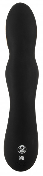 Черный вибратор-электростимулятор для точки G - 20,2 см. Черный вибратор-электростимулятор для точки G - 20,2 см.
