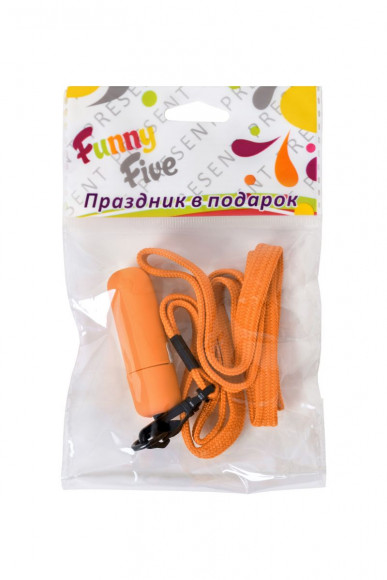 Оранжевая вибропуля на ремешке - 5,5 см. Оранжевая вибропуля на ремешке - 5,5 см.