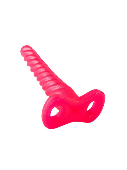 Спиралевидный гелевый плаг розового цвета - 15 см. Спиралевидный гелевый плаг розового цвета - 15 см.