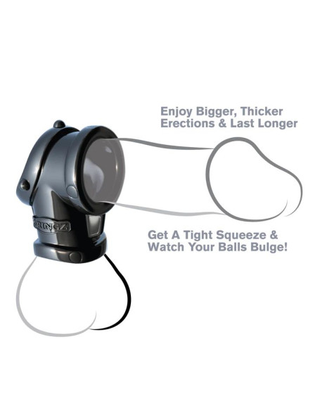Черная насадка для пениса Cock Pipe with Ball-Stretcher Черная насадка для пениса Cock Pipe with Ball-Stretcher