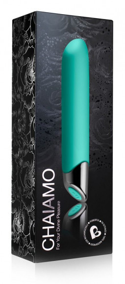 Зеленый перезаряжаемый вибратор Chaiamo - 16 см. Зеленый перезаряжаемый вибратор Chaiamo - 16 см.