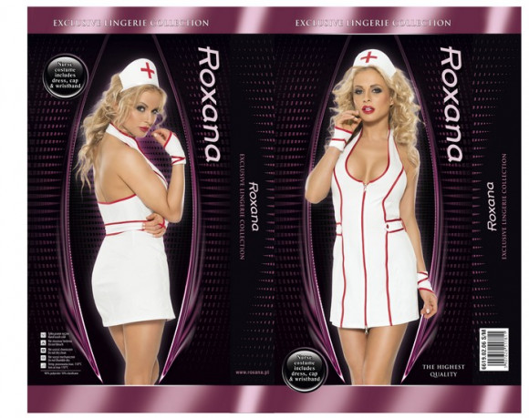 Костюм строгой медсестры из 4 предметов 