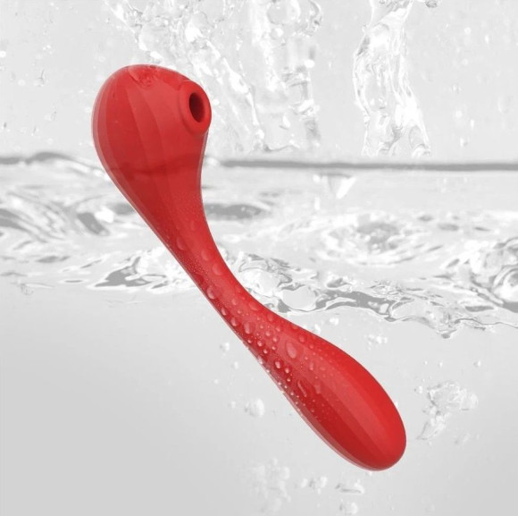 Красный вибратор Magic Motion Bobi с вакуумной стимуляцией Красный вибратор Magic Motion Bobi с вакуумной стимуляцией