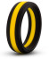Черно-желтое силиконовое эрекционное кольцо Silicone Go Pro Cock Ring