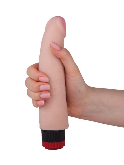 Реалистичный вибратор без мошонки с встроенным контроллером - 21,2 см. Реалистичный вибратор без мошонки с встроенным контроллером - 21,2 см.