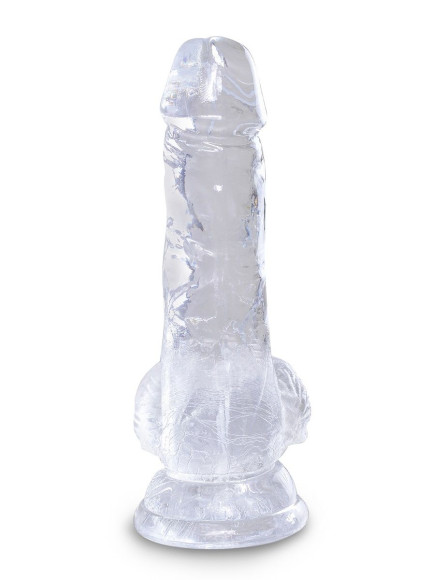 Прозрачный фаллоимитатор King Cock Clear 5 Cock with Balls - 15,2 см. Прозрачный фаллоимитатор King Cock Clear 5 Cock with Balls - 15,2 см.