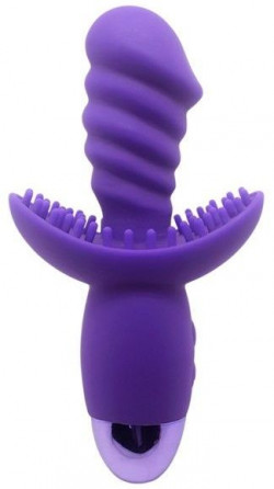 Фиолетовый вибратор INDULGENCE Rechargeable Wild Ride - 16,5 см.