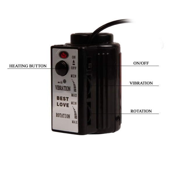 Вибратор-ротатор с функцией нагрева Fiery Dong - 20,4 см. Вибратор-ротатор с функцией нагрева Fiery Dong - 20,4 см.