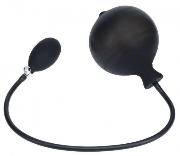 Черная анальная втулка с функцией расширения Ribbed Inflatable Silicone Anal Plug Черная анальная втулка с функцией расширения Ribbed Inflatable Silicone Anal Plug