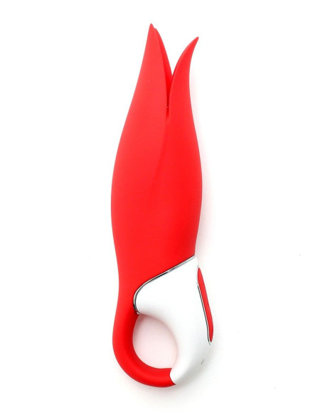 Красный вибратор Satisfyer Power Flower с лепестками - 18,8 см. Красный вибратор Satisfyer Power Flower с лепестками - 18,8 см.