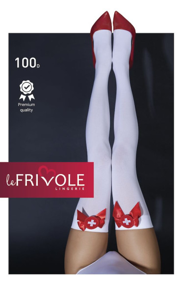Чулки медсестры с эмблемой и бантом Чулки медсестры с эмблемой и бантом