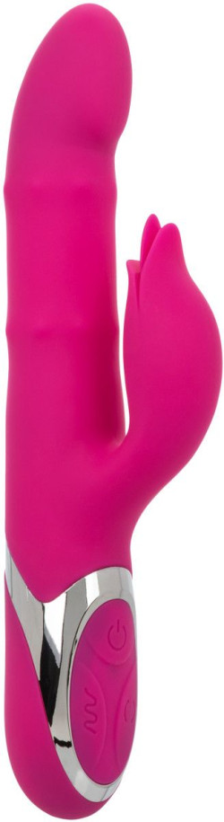 Розовый вибромассажер-кролик Enchanted Embrace с массажем бусин Розовый вибромассажер-кролик Enchanted Embrace с массажем бусин