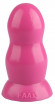 Розовая гладкая анальная втулка - 15,5 см.