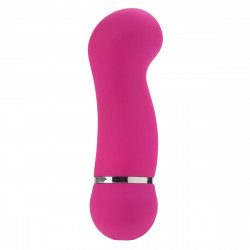 Розовый мини-вибратор с подвижной головкой Mini Jimpin’ Gyrator - 12,5 см.