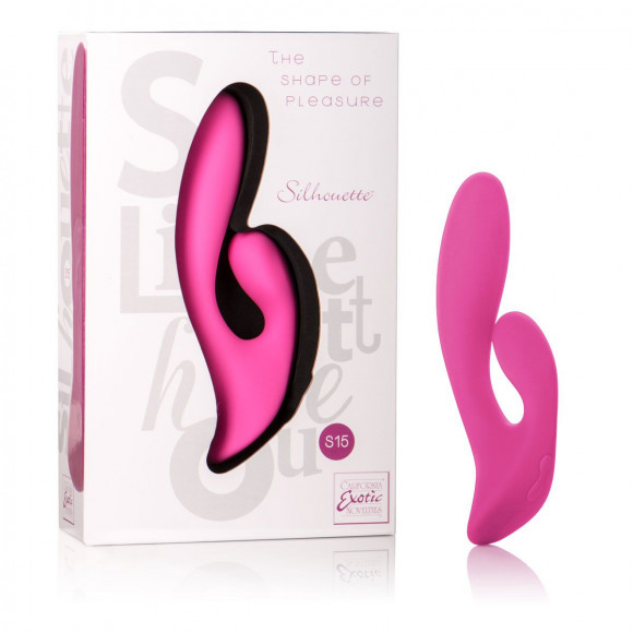 Двойной розовый вибратор Silhouette S15 - 20 см.
