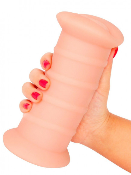 Телесный двусторонний мастурбатор с вибропулей и эрекционными кольцами в комплекте Телесный двусторонний мастурбатор с вибропулей и эрекционными кольцами в комплекте