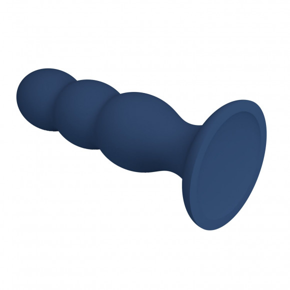 Синяя анальная пробка со смещенным центром тяжести - 16,5 см. Синяя анальная пробка со смещенным центром тяжести - 16,5 см.