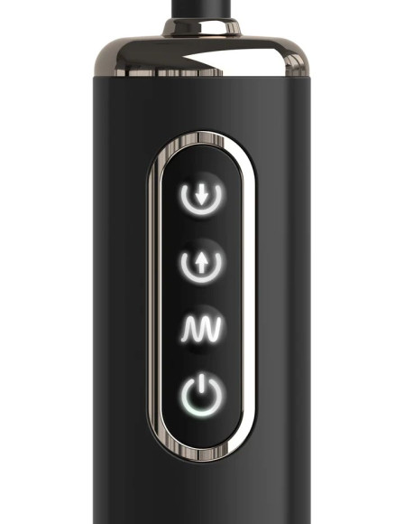 Черная надувная анальная вибропробка Auto-Throb - 13 см. Черная надувная анальная вибропробка Auto-Throb - 13 см.