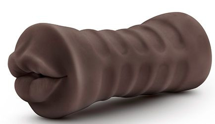 Коричневый мастурбатор-ротик Renee